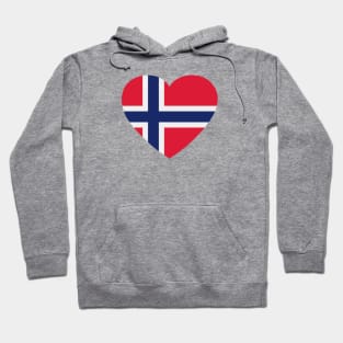 I Love Norway // Heart-Shaped Norwegian Flag Hoodie